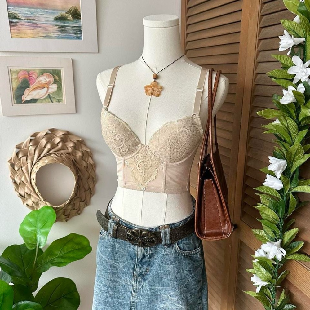 cream corset top